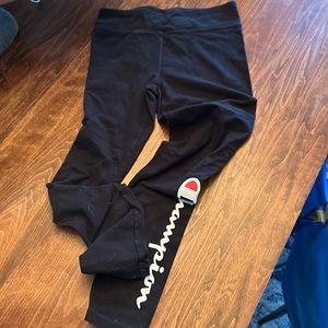 Girls champion leggings black YL